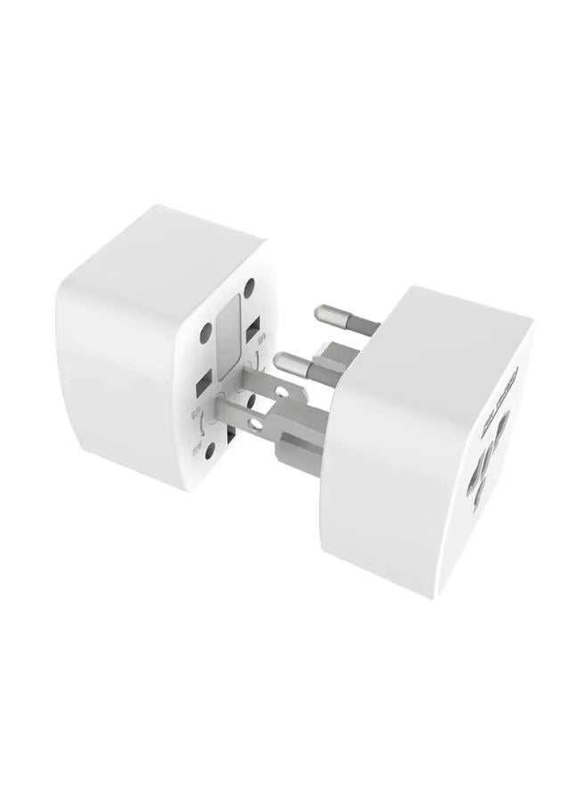 LDNIO Universal Conversion Plug for Travel – Mini Worldwide Travel Adapter with US/AU/EU/UK Plug Compatibility, 250V 6A Power Rating, Safety Shutters & Overload Protection – Compact Charger Adapter for Mobile, Laptop, Power Bank  - Image 3