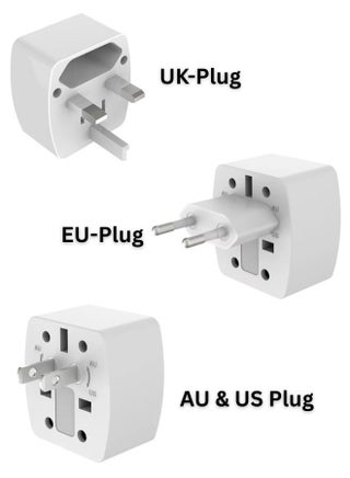 Universal Conversion Plug for Travel – Mini Worldwide Travel Adapter with US/AU/EU/UK Plug Compatibility, 250V 6A Power Rating, Safety Shutters & Overload Protection – Compact Charger Adapter for Mobile, Laptop, Power Bank - view 2