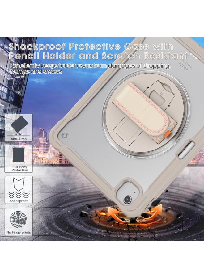 Case for iPad Air 11 inch M3/M2(2025/2024) and Air 5th/4th Generation 10.9‘’ & Pro 11inch 4th/3rd/2nd/1st(22/21/20/18) Cover with Pencil Holder,Screen Protector,Hand Stand, pen, Grey - Image 4