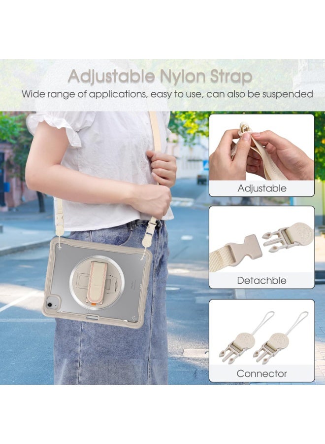 Case for iPad Air 11 inch M3/M2(2025/2024) and Air 5th/4th Generation 10.9‘’ & Pro 11inch 4th/3rd/2nd/1st(22/21/20/18) Cover with Pencil Holder,Screen Protector,Hand Stand, pen, Grey - Image 3