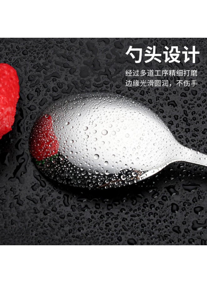 Pick up paintings Hua 316l Stainless Steel Soup Ladle, Large And Thickened Spoon, Table Spoon, Rice Spoon, Soup Spoon, Ladle, Spoon, 4-pack - Image 4
