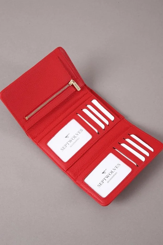 سيبتولفز Parla Genuine Leather Gold Detailed Women's Card Holder and Wallet