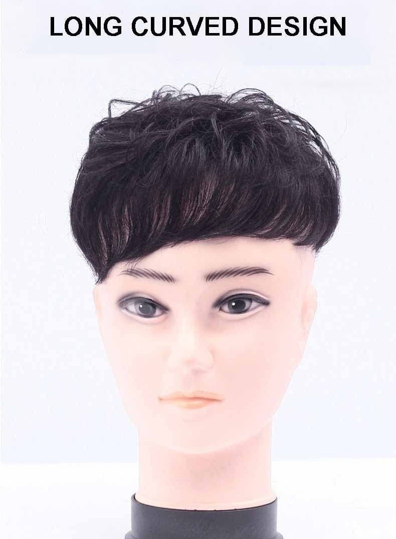 إستيل شعر مستعار بدون عقد للرجال، شعر مستعار آلي للشعر القصير، قطعة بديلة للشعر الحقيقي بالكامل، قطعة شعر مستعار مناسبة للأشخاص الذين يعانون من تساقط الشعر الطبيعي - Image 3