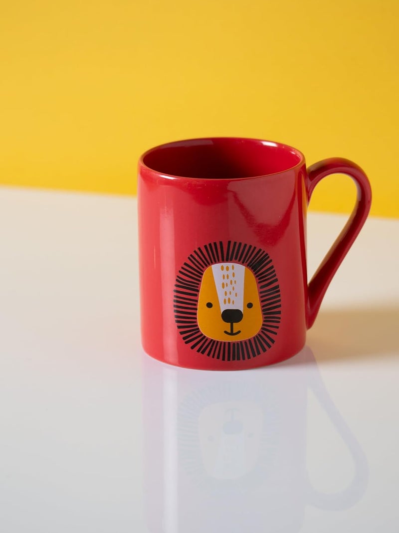 Clay Craft Fine Ceramic MilkCoffee Mug 350 ml Each Set of 2 Lion - Image 2