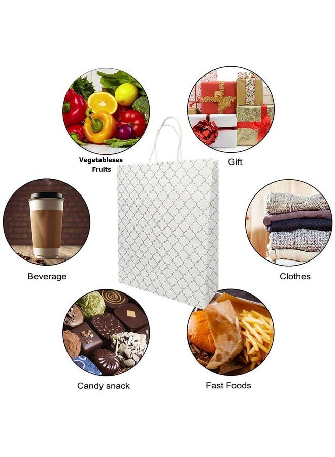 Aakriti Craft Paper Bags, Carry Bag For Wedding Party Craft Retail Packaging, Recycled Twist Handles Colorful White Small Gift Bags Shopping Bags Small Size: 10 x 8 x 3 Inch (20 PCS) - Image 5