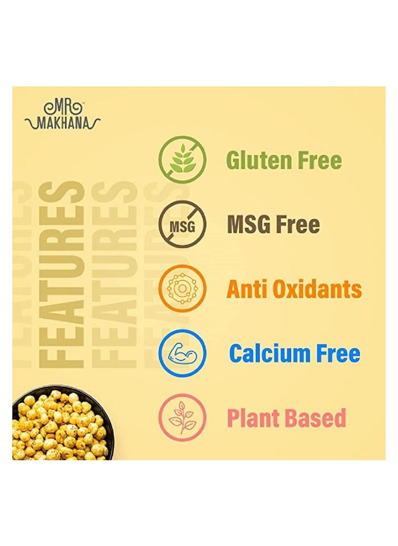 Mr Makhana Sea Salt and Vinegar Popped Lotus Seeds 75G Gluten Free Healthy Snacks  - Image 4