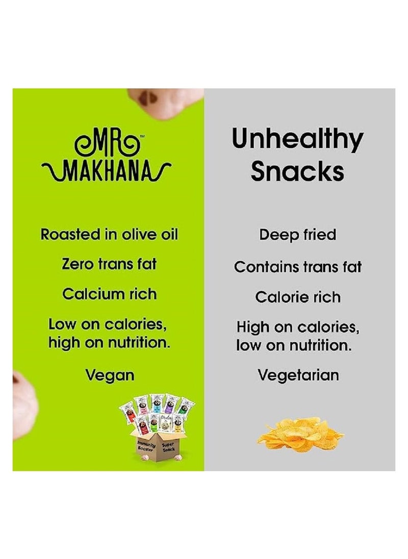 Mr Makhana Sea Salt and Vinegar Popped Lotus Seeds 75G Gluten Free Healthy Snacks  - Image 2