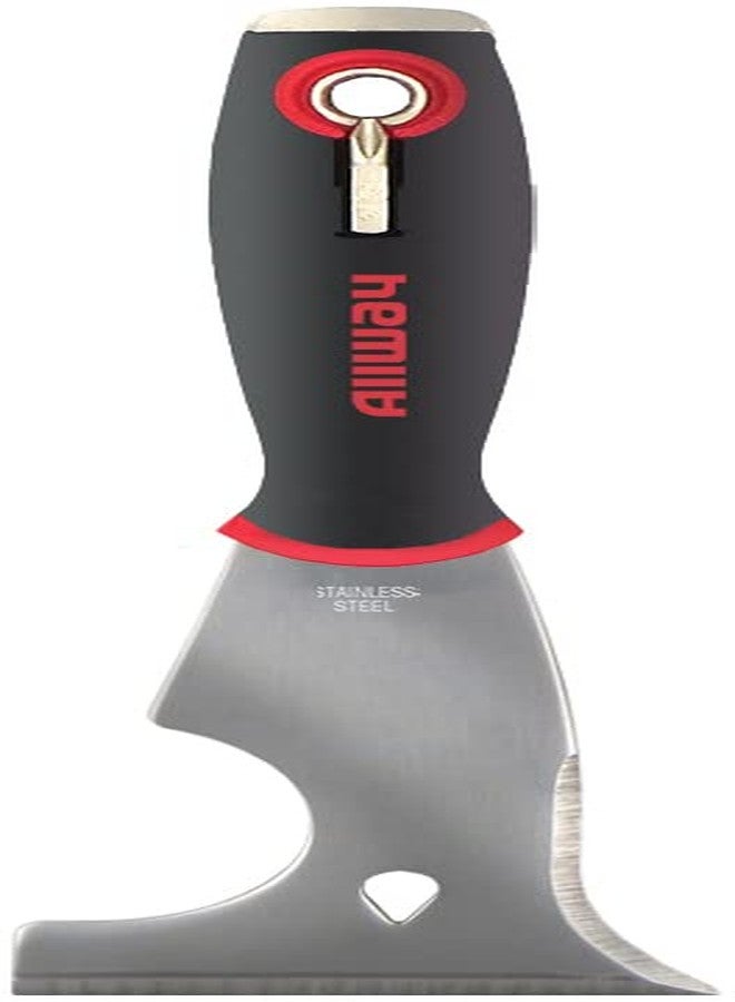 ALLWAY SXG1 8-IN-1 Soft Grip Painter's Multi Tool with Hammer End and Screwdriver Bit - Image 1