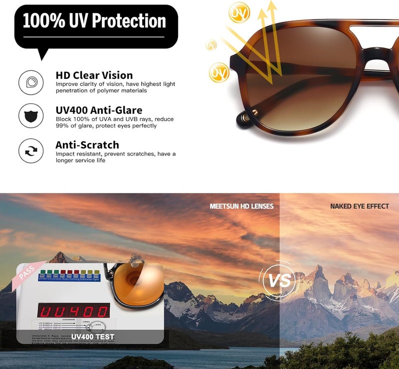 MEETSUN unisex-adult 9102 Sunglasses - Image 5