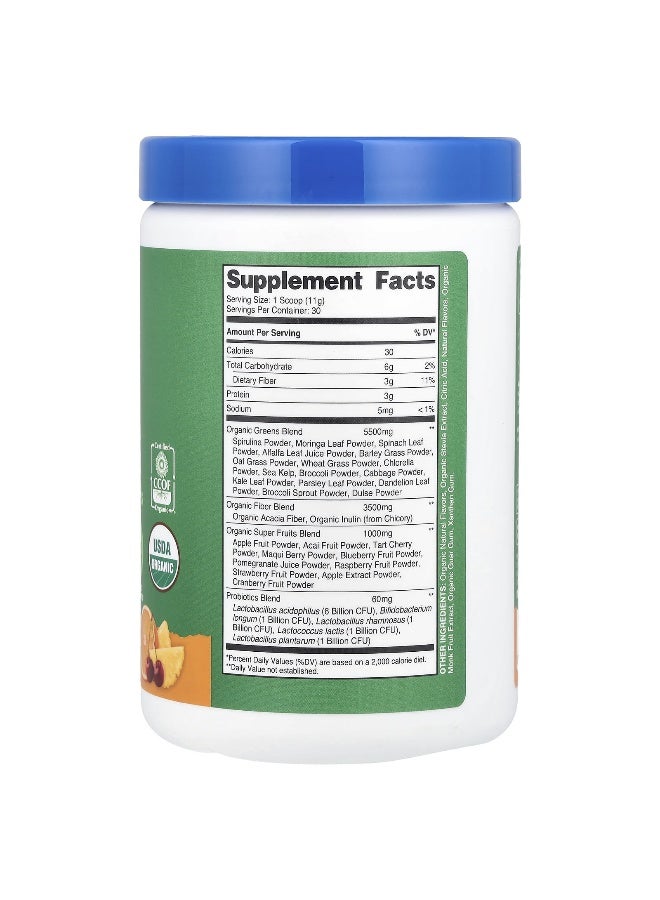 Nutricost, Organic Super Greens, Orange Sunrise, 12.2 oz  (342 g) - Image 2