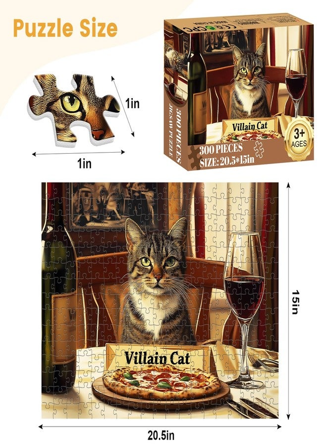 VOLUVOLU 300 Pieces Jigsaw Puzzles for Adults, Cat Puzzle for Adults Children Seniors, Animal Puzzle 300 Pieces, Gift for Birthday, Home Decor, Fun for Family Entertainment(20.5 * 15 in) - Image 2