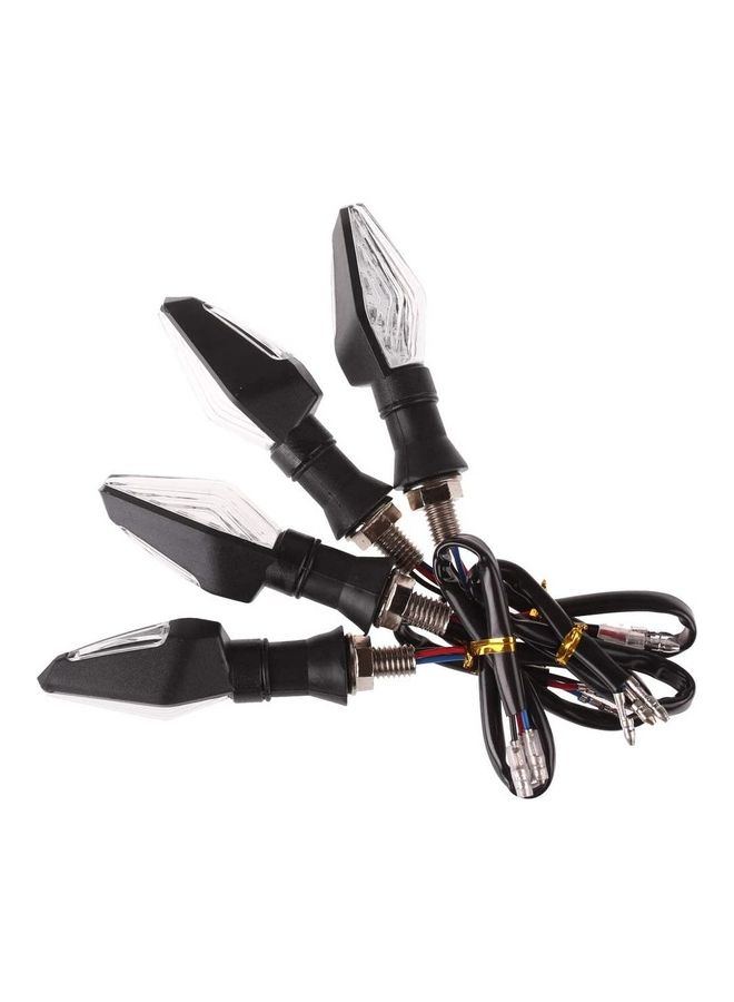 Loquat 4-Piece Motorbike LED Turn Signals Amber Flasher Light Set - Image 3