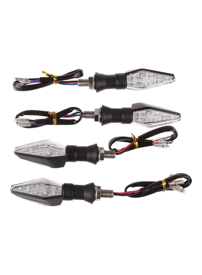 Loquat 4-Piece Motorbike LED Turn Signals Amber Flasher Light Set - Image 1