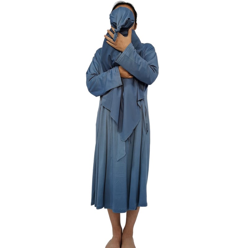 SUFEINI Maternity Robes and Matching Swaddle Blanket Set, Women Mommy Postpartum Robe Hospital Labor and Delivery Gown - Image 5