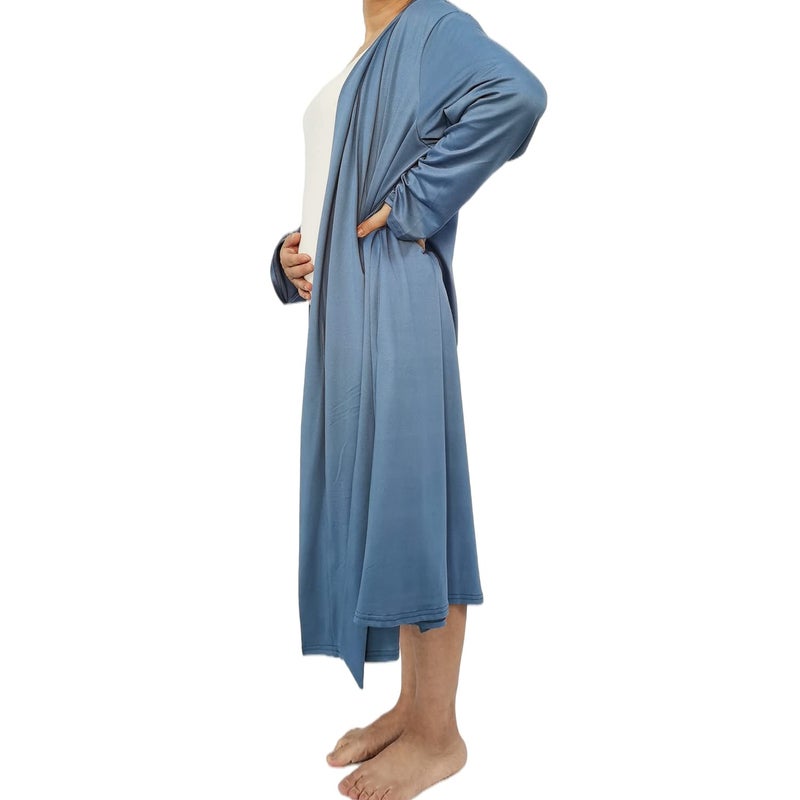SUFEINI Maternity Robes and Matching Swaddle Blanket Set, Women Mommy Postpartum Robe Hospital Labor and Delivery Gown - Image 3