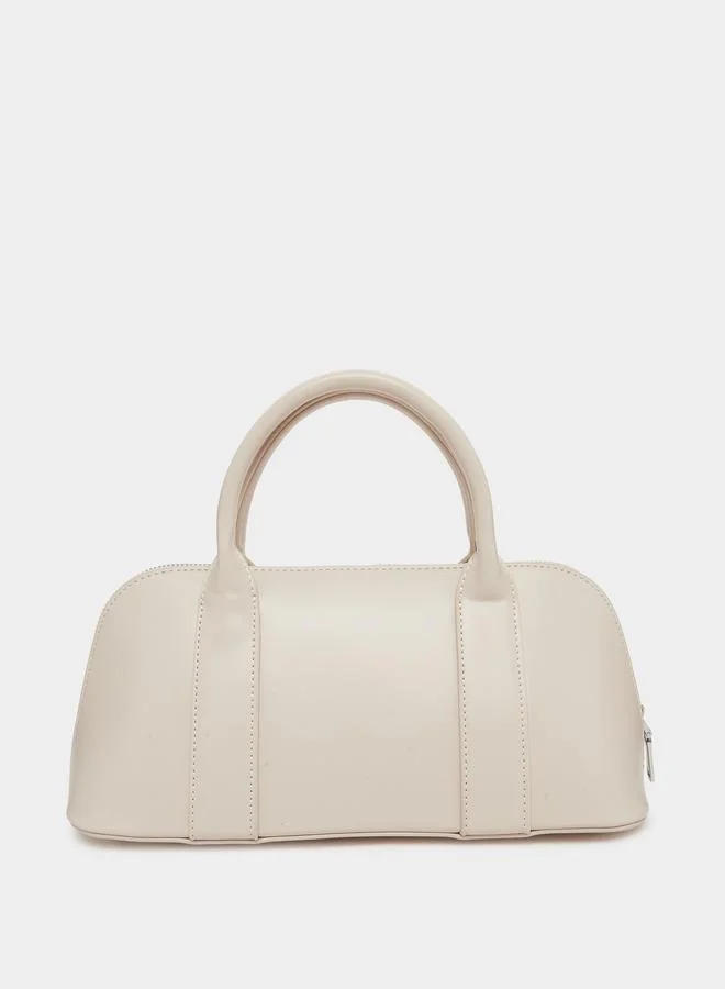 ستايلي شنطة بولينغ كريمية بسحّاب إغلاق