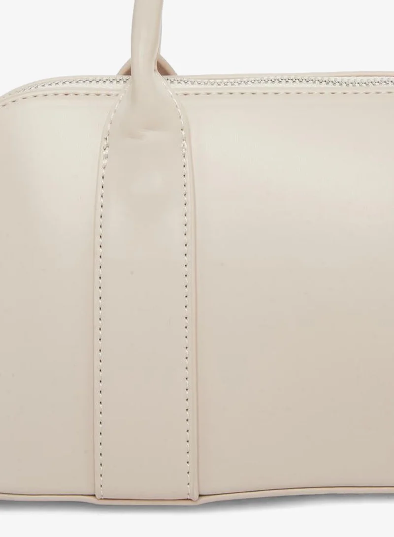 Styli  Cream Bowling Bag with Zip Closure for Women | Best Price UAE