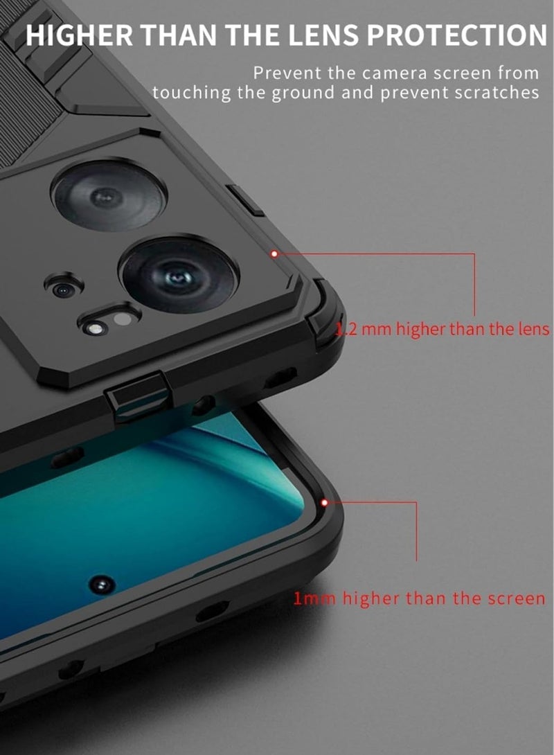 general Case Compatible with Xiaomi 13T, [Shockproof] Soft TPU Bumper and Hard PC Back Cover with Stand [Camera Lens Protecctor] [Non-Slip] [Outdoor] - Image 4