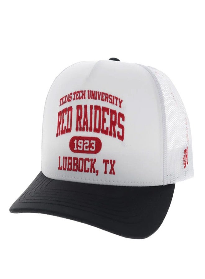 HOOEY Men's Texas Tech University Officially Licensed Collegiate Adjustable Snapback Hat White/Black - Image 1