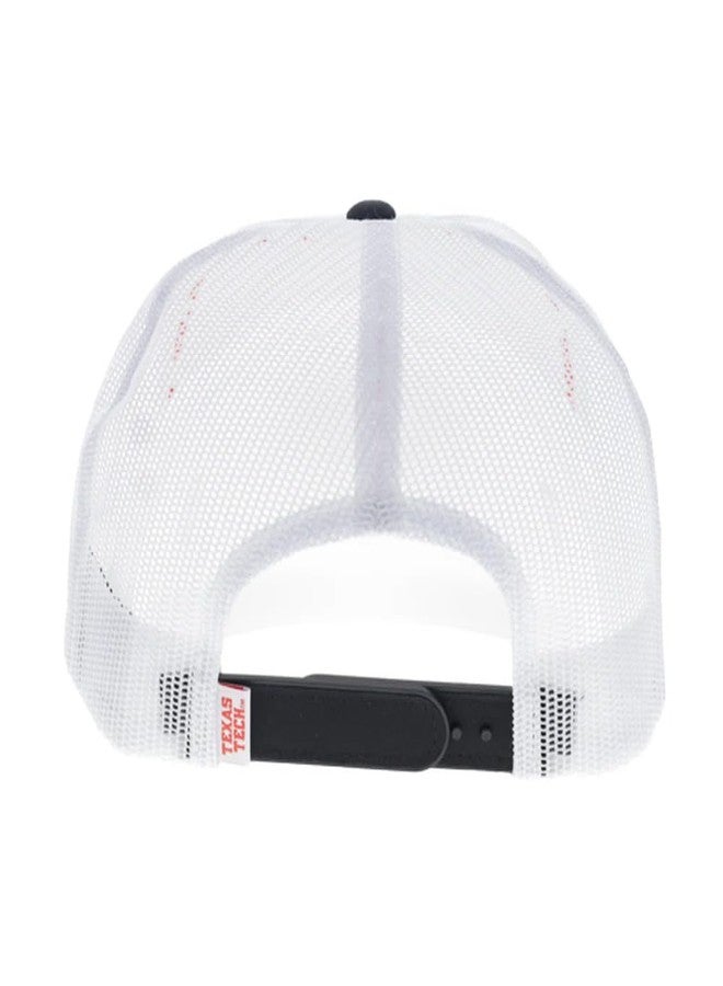 HOOEY Men's Texas Tech University Officially Licensed Collegiate Adjustable Snapback Hat White/Black - Image 2