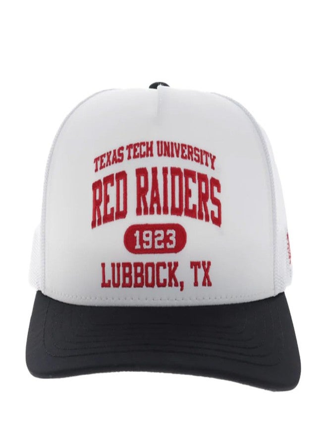 HOOEY Men's Texas Tech University Officially Licensed Collegiate Adjustable Snapback Hat White/Black - Image 4
