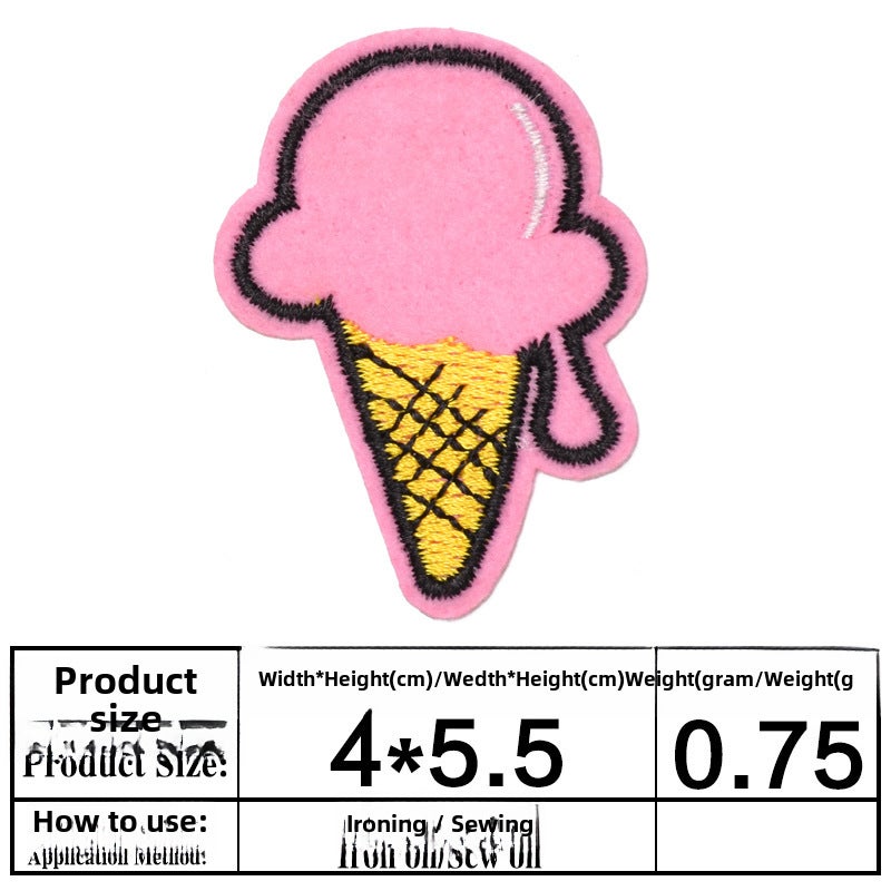 Embroidered Patches for Ice Cream Candy Cake 1401
