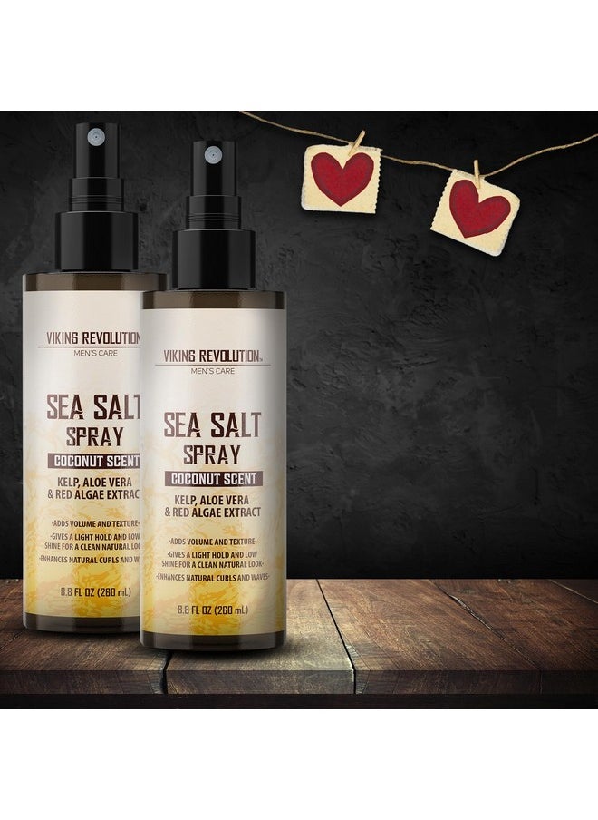 Viking Revolution Viking Revolution Coconut Sea Salt Spray for Men - Styling, Volumizes & Enhances natural curls, Provides beach hair look, Boosts volume, Soothes with Kelp, Aloe Vera & Red Algae - 2 pk  - Image 3