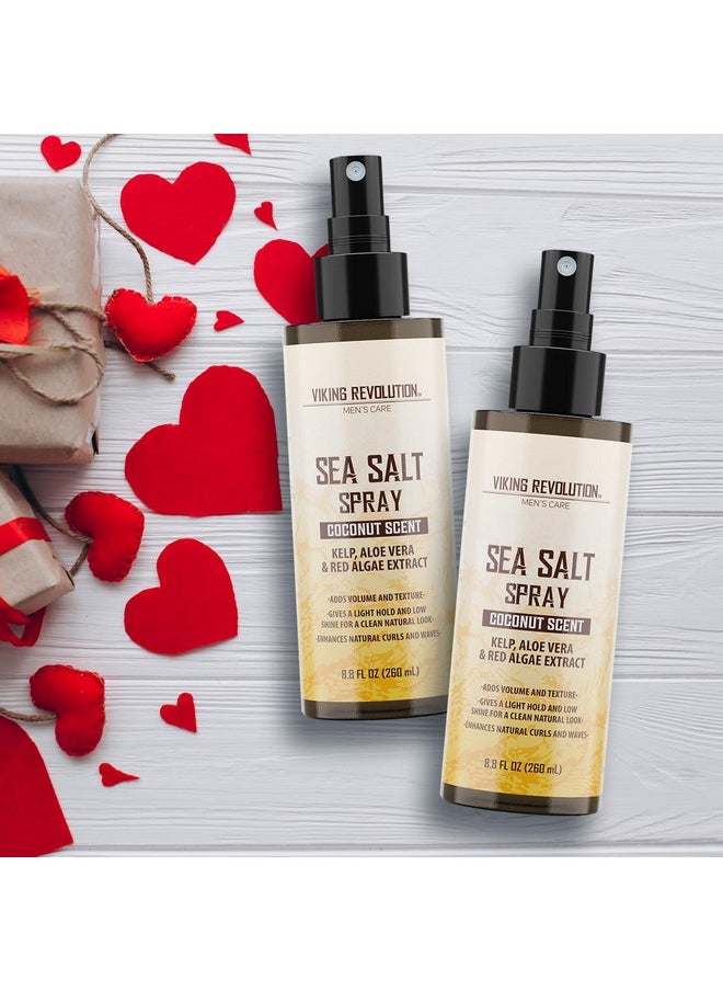 Viking Revolution Viking Revolution Coconut Sea Salt Spray for Men - Styling, Volumizes & Enhances natural curls, Provides beach hair look, Boosts volume, Soothes with Kelp, Aloe Vera & Red Algae - 2 pk  - Image 2