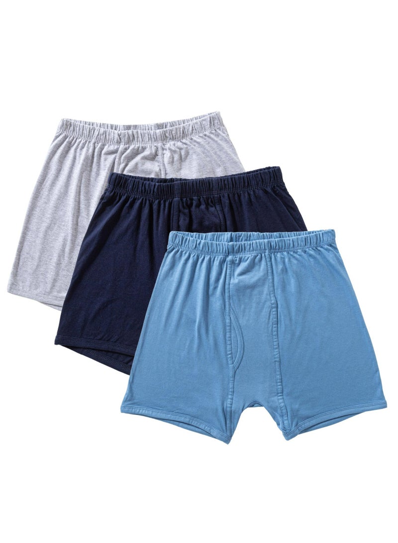 COTTONIL Pack of 3 Plain Colors Cotton 100% Boxer Short Underwear for Men  - Image 1