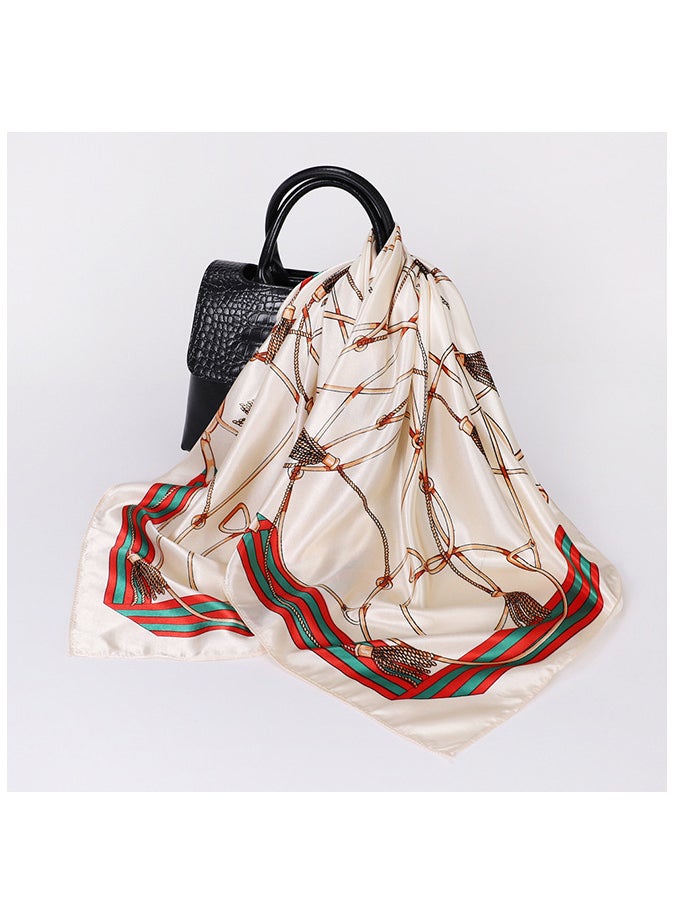 Generic - 2 Pcs Satin Large Square Head Scarf - Image 1