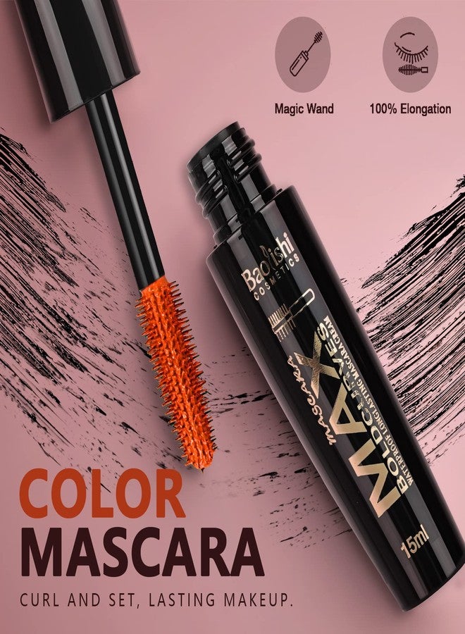 RoseFlower Colored Mascara Set, 6 Colors Waterproof Gift Set - Red, Pink, Purple, Blue, White, Black - Long Lasting, Voluminous Eyelash Mascara - Image 2