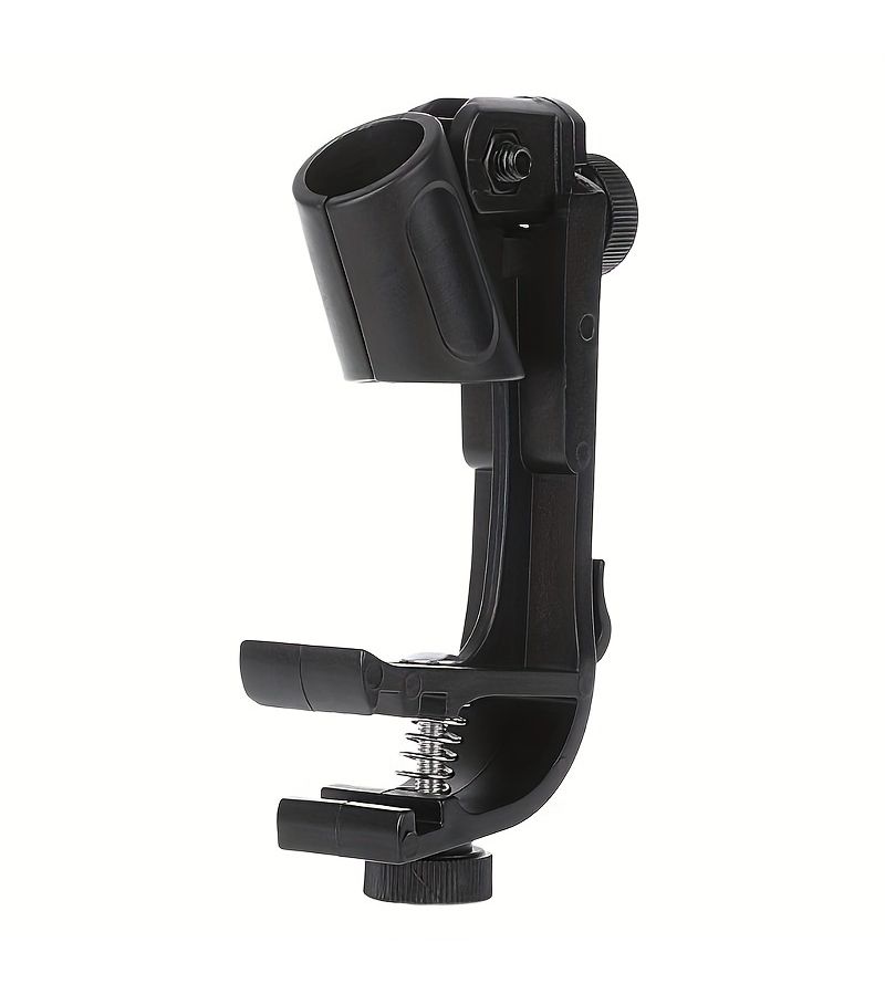Set Of 4 Black Microphone Clips For Drum Rims With Shockproof Mounts - Image 3