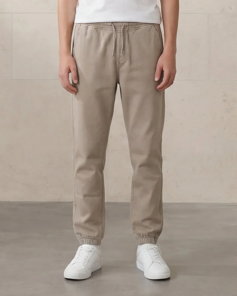 Redtag Senior Boys Olive Knit Jogger with Cuff