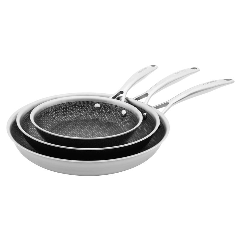 Henckels Paradigm 3-pc Stainless Steel Nonstick Fry Pan Set - Image 1