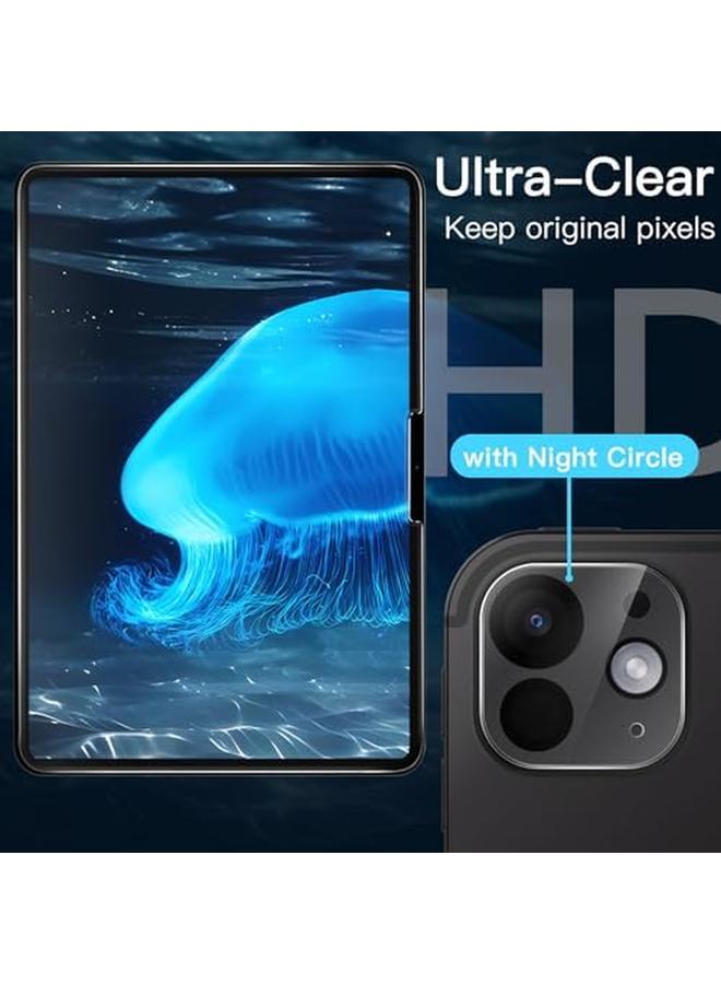 جي تيك واقي شاشة لجهاز ايباد برو 13 انش M4 2024 مع واقي عدسة الكاميرا وأداة تركيب سهلة وطبقة من الزجاج المقوى المقاوم للخدش وشفاف للغاية، عبوتان لكل منهما - Image 5