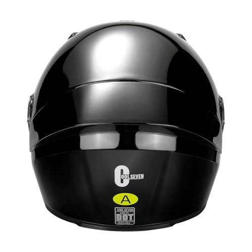 Deflife Full Face Motorcycle Helmet for Adults with DOT Approved, Gloss Black Lightweight Aerodynamic Street Bike Helmet for Men and Women, Three Layers Protection - Image 4