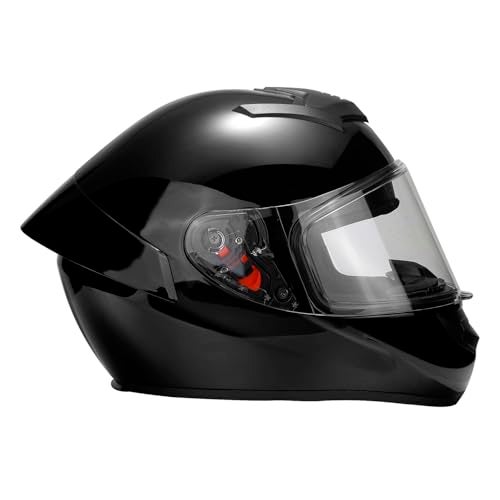 Deflife Full Face Motorcycle Helmet for Adults with DOT Approved, Gloss Black Lightweight Aerodynamic Street Bike Helmet for Men and Women, Three Layers Protection - Image 5