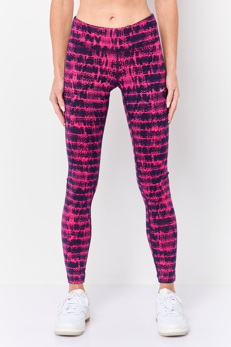 Nike Women Dri Fit Allover Print Running Tights, Multicolor - Image 1