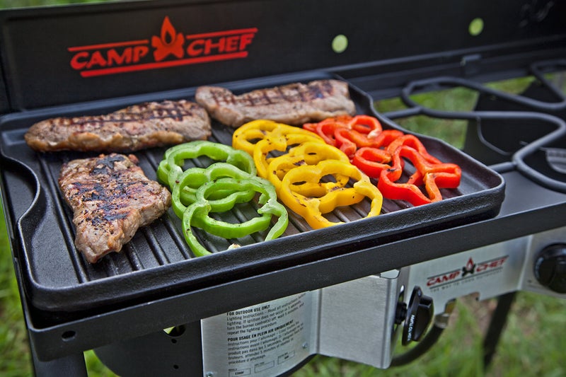 Camp Chef Reversible Pre-Seasoned Cast Iron Griddle, Cooking Surface 14 in. x 16, Black - Image 2