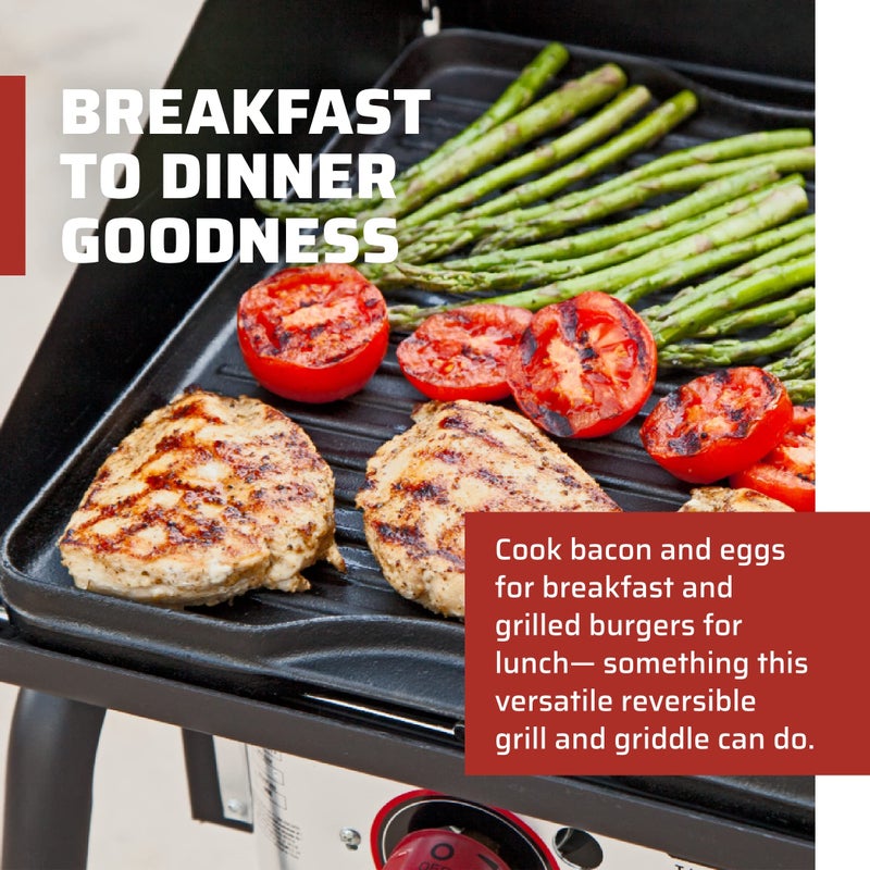 Camp Chef Reversible Pre-Seasoned Cast Iron Griddle, Cooking Surface 14 in. x 16, Black - Image 3