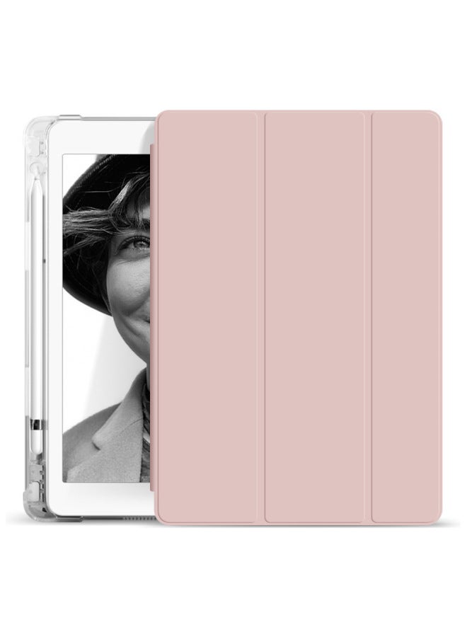 Applicable To IPad 10th Generation With Pen Slot Protection 10.2 Tpu Transparent Soft Shell Pro11 Drop-resistant Tablet Shell 9.7-Color:Baby Powder-Applicable Model:Ipad 9.7/2018/2017/air2/air Unive