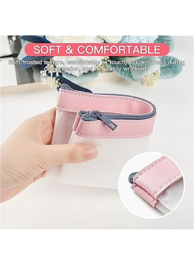 Generic 4 Pack Pencil Case Zipper Pencil Pouch, Multifunctional Clear Pen Bag Organizer Stationery Storage Bag for Office Supplies Cosmetics Makeup Travel Accessories - Image 4