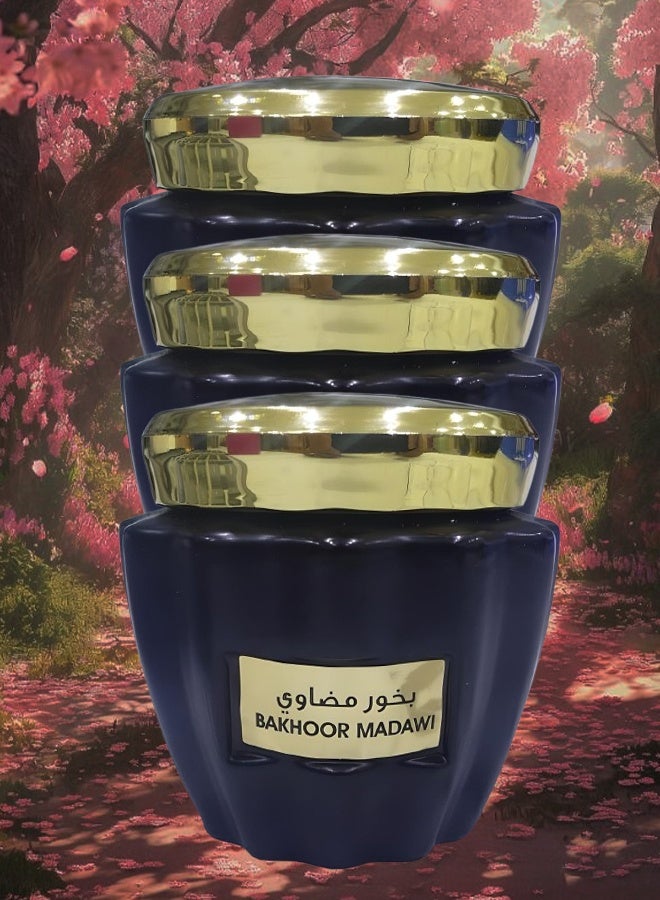 Mashaer 3 Pieces Bakhoor Madawi 50 Grams - Image 1