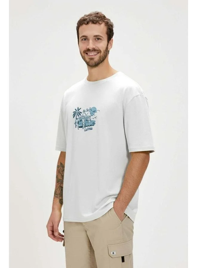 Bad Bear Tıme To White Men's Printed T‑shirt.