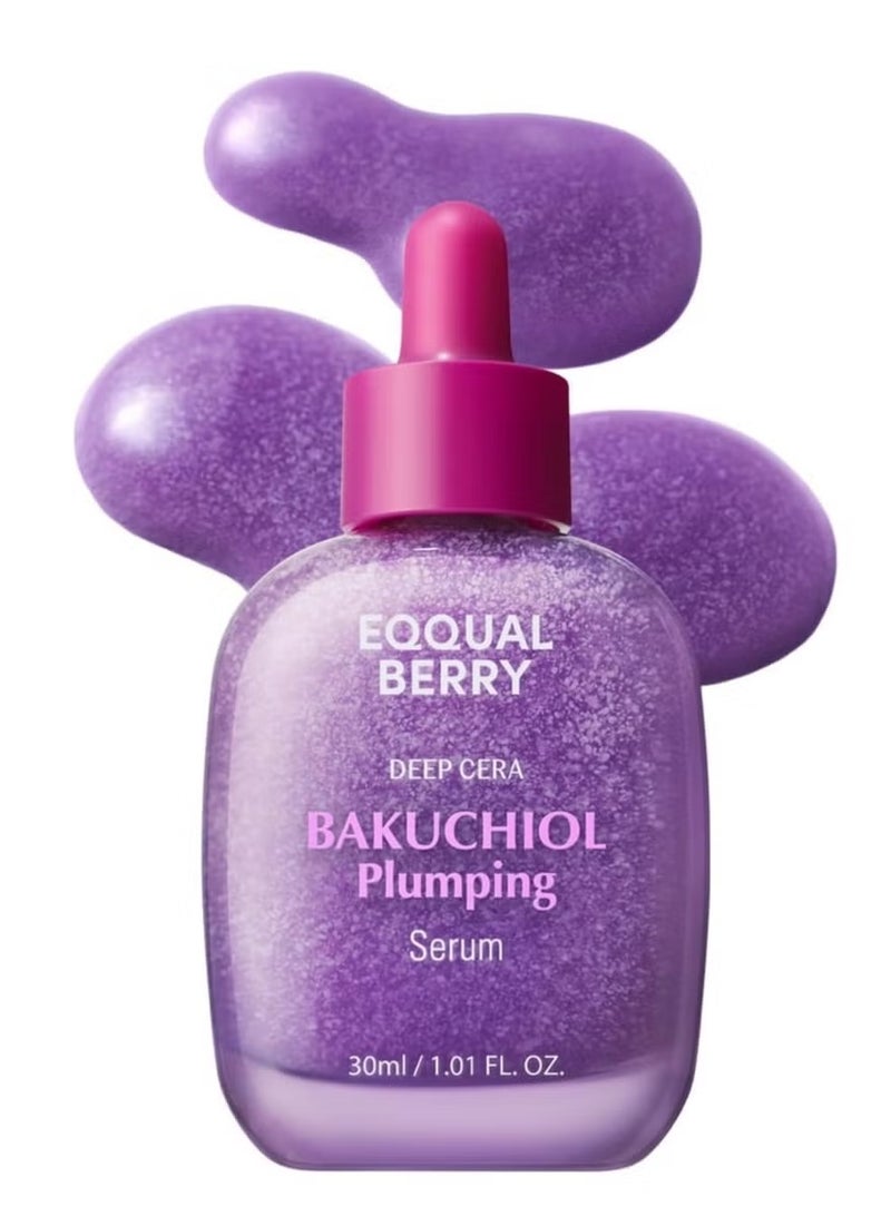 EQQUALBERRY Bakuchiol Plumping Serum – Pore and Wrinkle Minimizer with Bakuchiol | Retinol Alternative for Sensitive Skin | Enhances Firmness and Elasticity with Ceramide and Peptides, 1.01oz / 30ml - Image 1