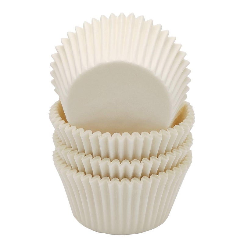 Mombake Premium White Standard Greaseproof Cupcake Liners Muffin Baking Cups for Wedding 100Count