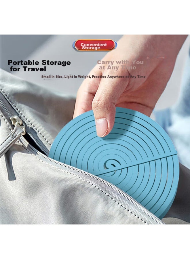 PEAK Peak Elastic Resistance Band For Fitness, Stretching, Pull-ups, Training, Single Bar, Auxiliary Ring, Yoga, And Glute Exercises, Light Blue - Image 3