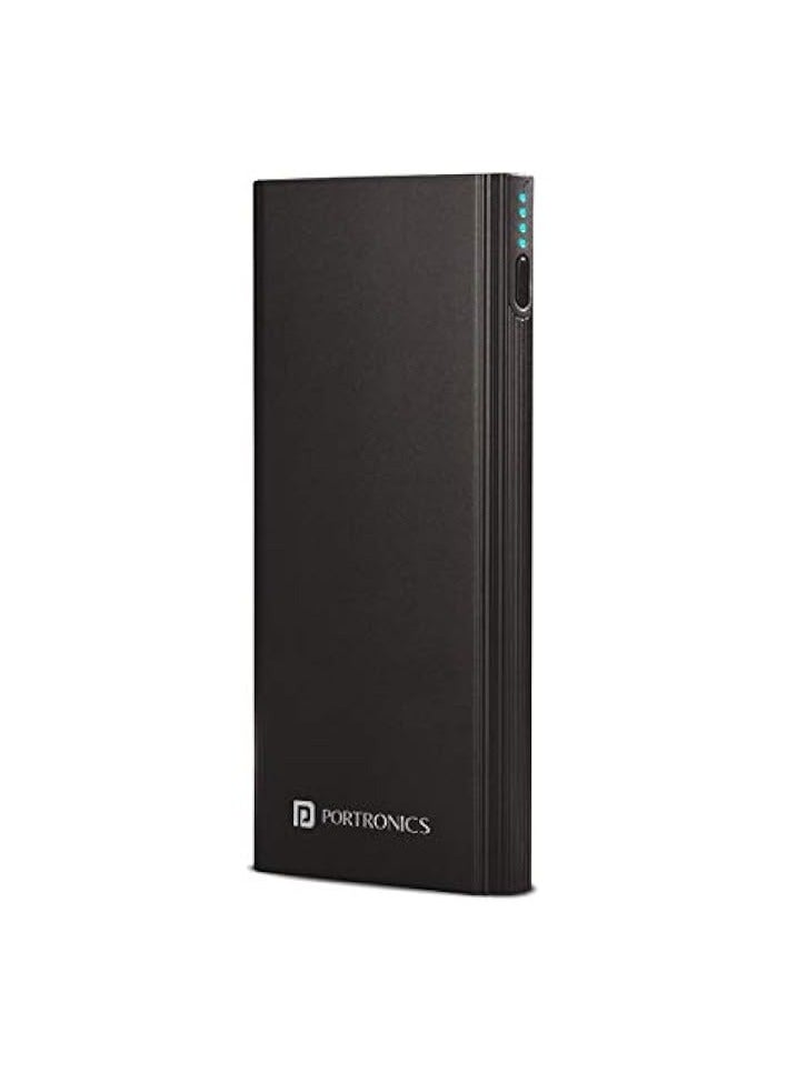 Portronics Power M 10K 10000 mAh Metal Housing Power Bank with Dual Input, Black - Image 1