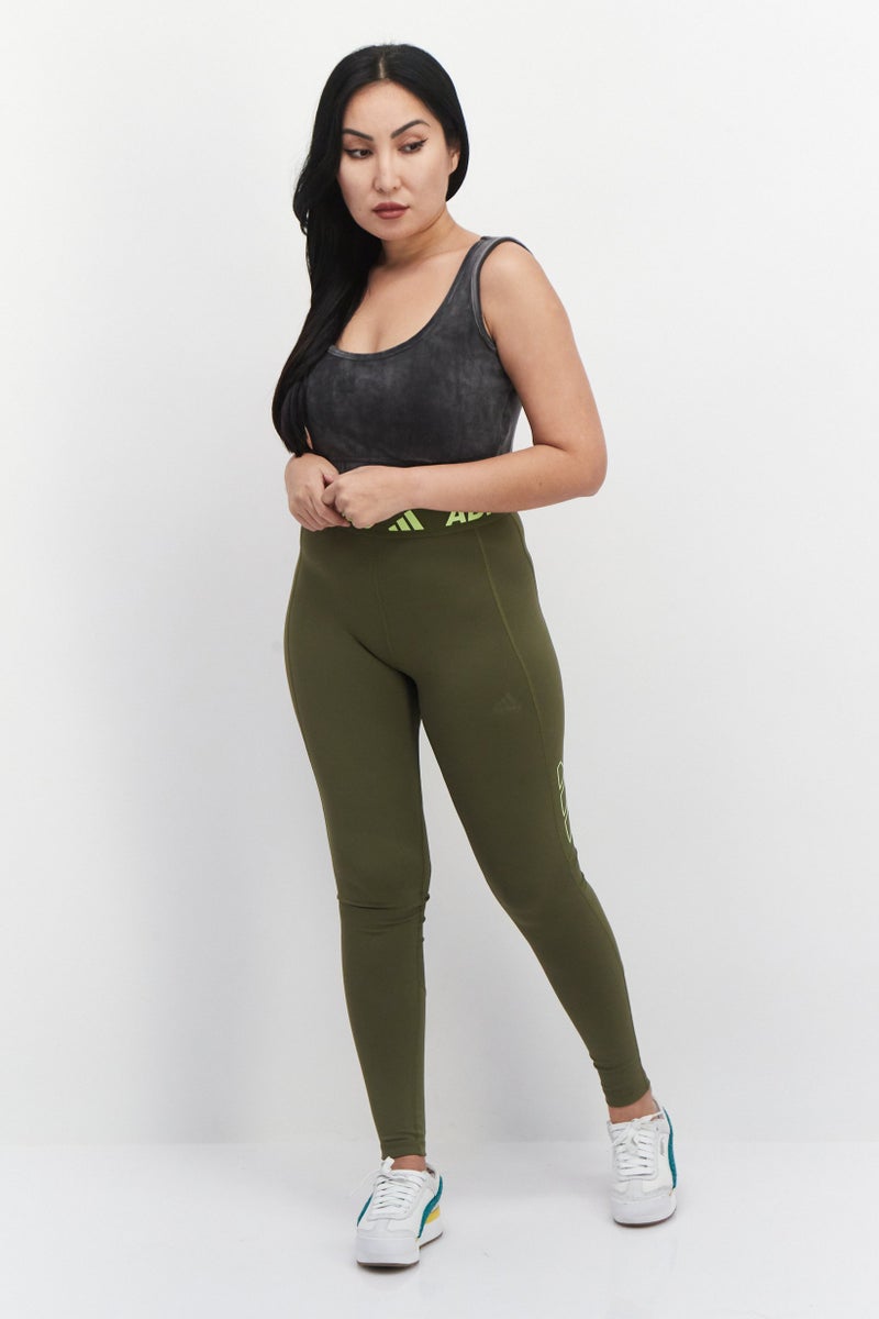 Adidas Women Sportswear Fit Training Leggings, Olive - Image 4