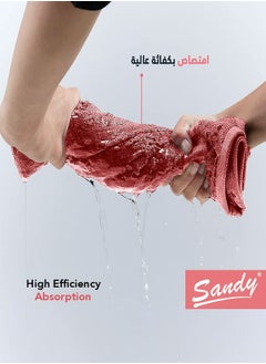 Sandy Sandy 100% Cotton Luxury Bath Towel for Face, Ideal for Daily Use, Quick Dry, High Absorbent and Super Soft 70x40 cm, Pink  - Image 4